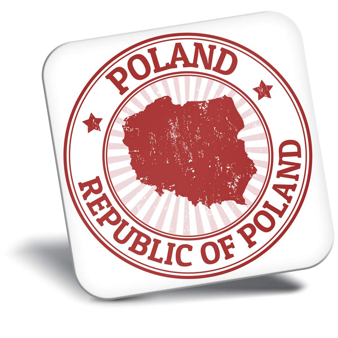 Destination Vinyl Ltd Fridge Magnet - Republic Of Poland Polish Map Travel 5489