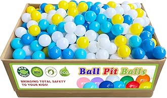 Ball Pit Balls 500 Count for Kids, Children Crush-Proproof Plastic Balls for Ball Pit with 4 Bright Colors, Safe and Non-Toxic, BPA Free, Baby Toddler Pit Balls with Storage Net Bag (2.2inch)