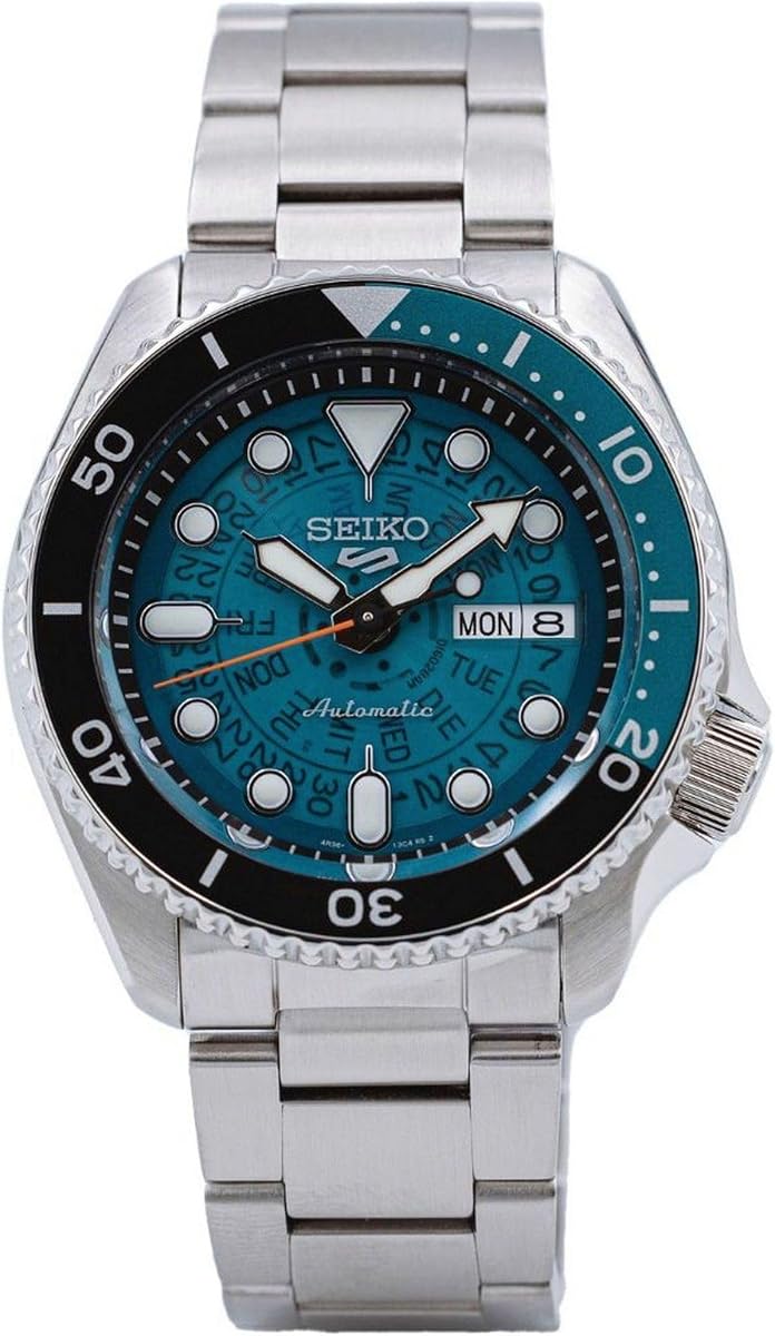 Reloj SEIKO 5 Sports automático con esfera verde azulado para hombre SRPJ45K1