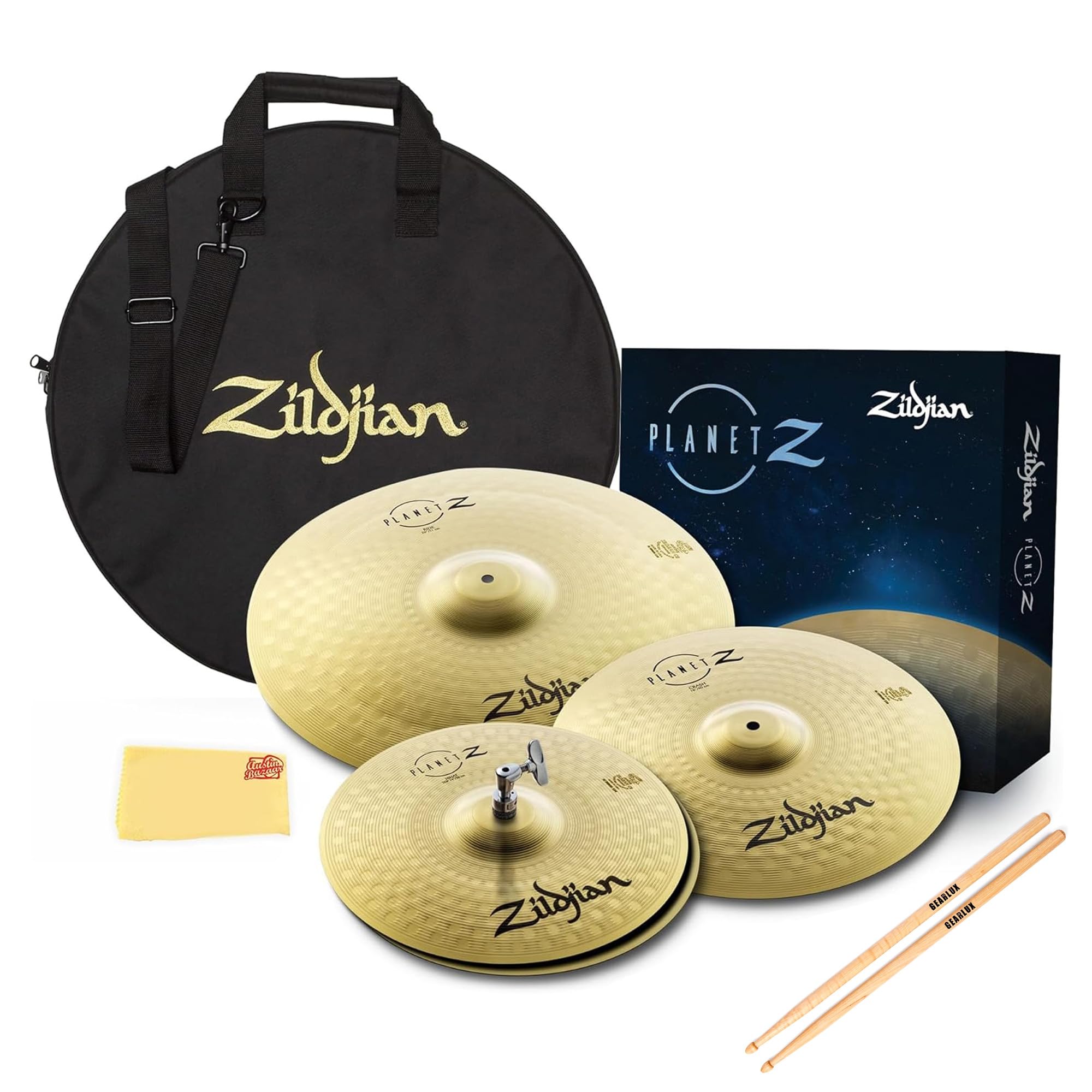 Amazon.com: Zildjian Planet Z Complete Cymbal Pack 14/16/20 Bundle