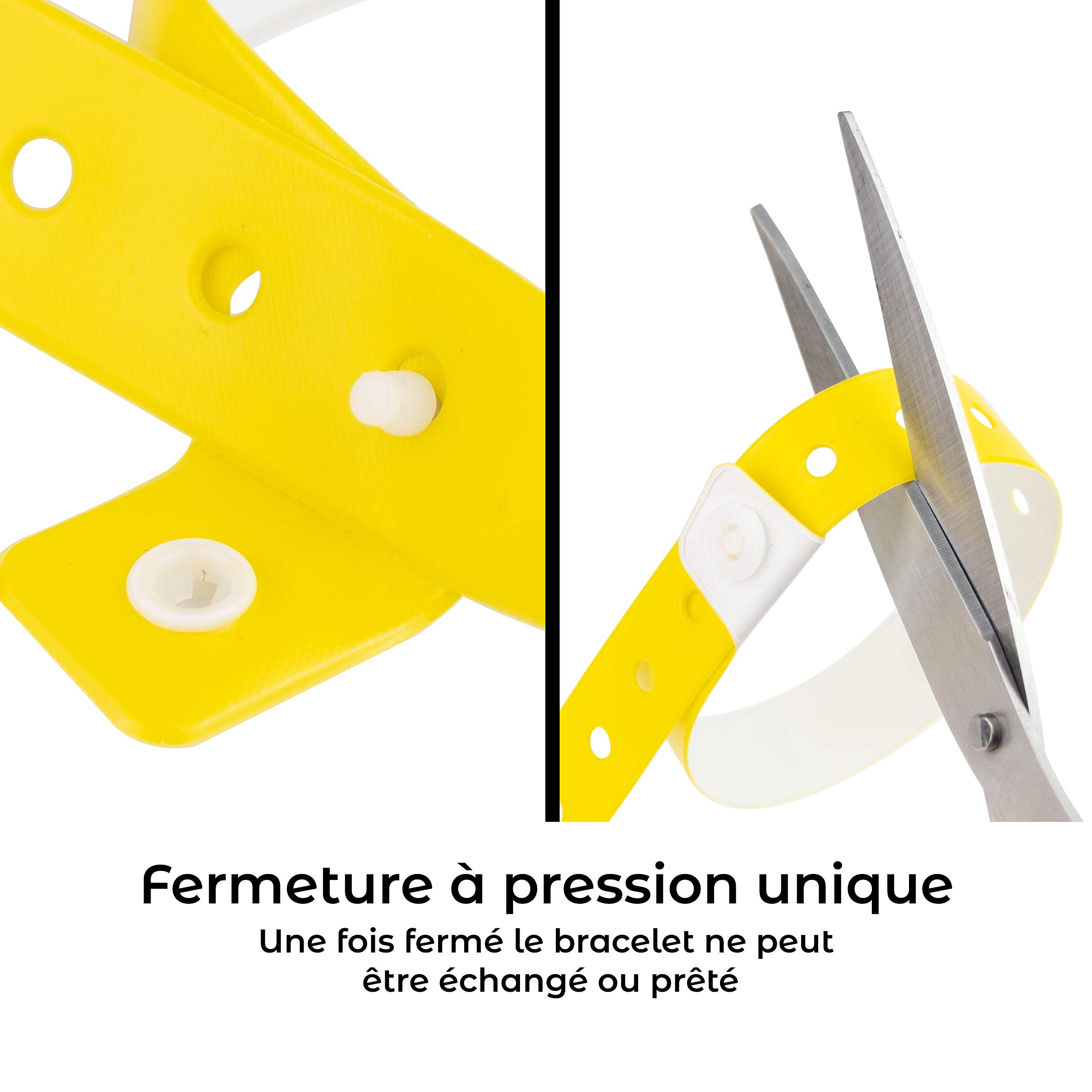 Henoyso - 600 Pulseras De Plástico Blanco Para Eventos, Pacientes