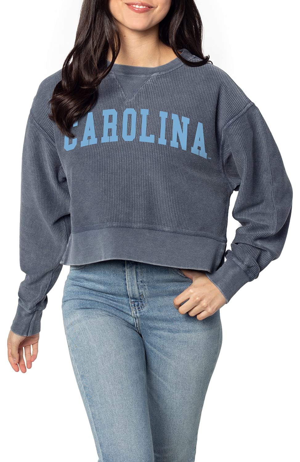 chicka-d NCAA womens Corded Boxy Pullover