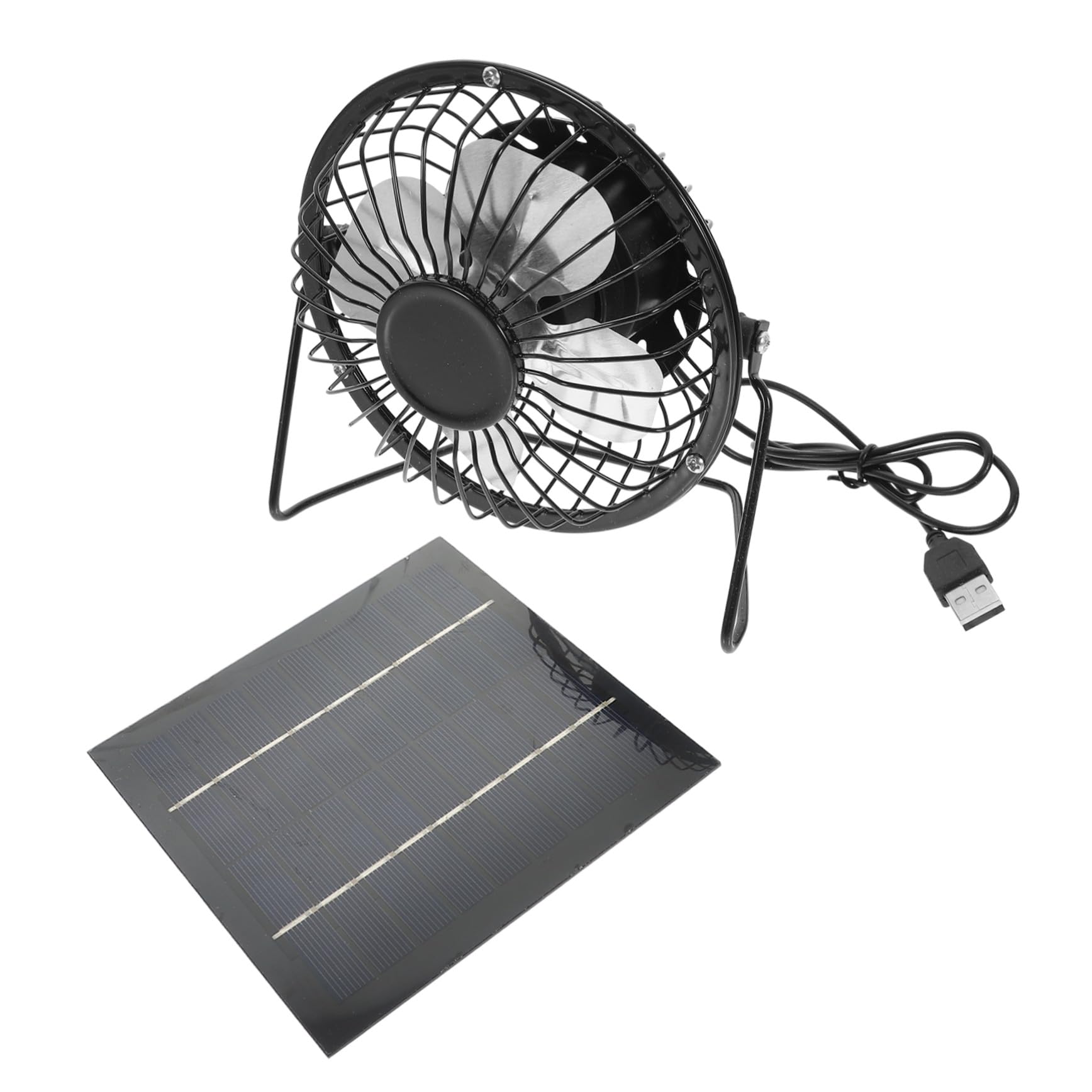 Ventilateur solaire pour camping et véhicule de loisirs avec kit complet de panneau de charge