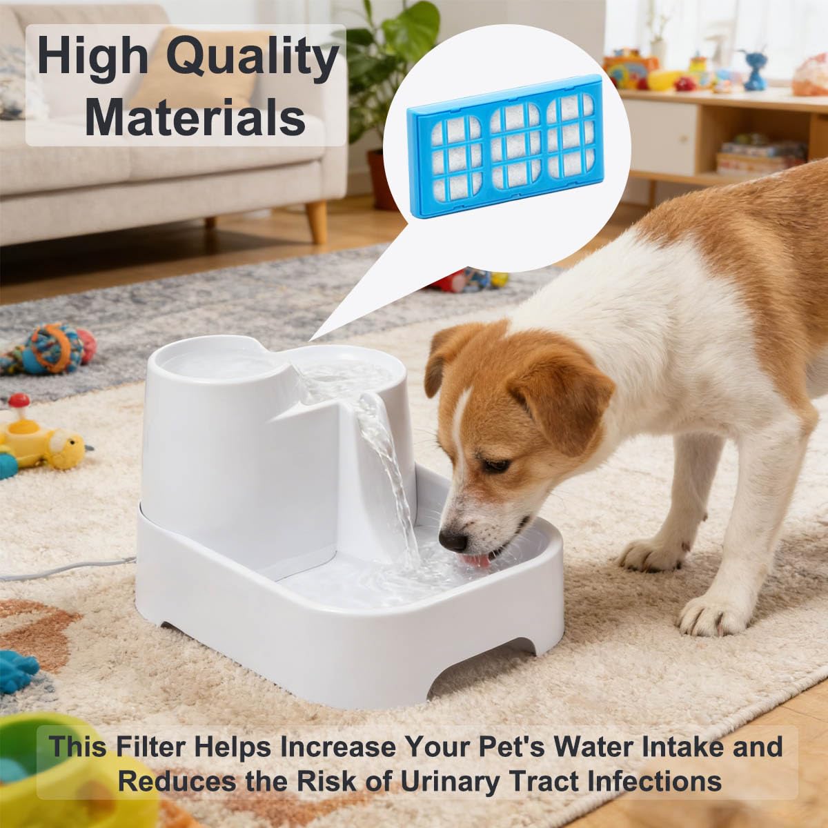 Filter für Cat Mates Filter für Cat & Dog Mate Brunnen Pet Fountains Wasserfilter Katzenbrunnen Filter Wasserreinigungsfilter für Hundebrunnen (18 Pack)