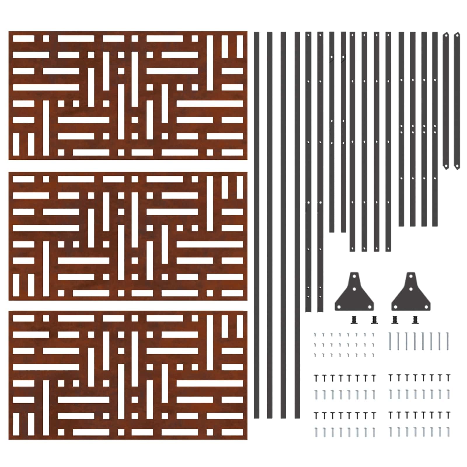 vidaXL Ekran prywatności 100 x 50 x 180 cm Stal kortenowska Rdzawy