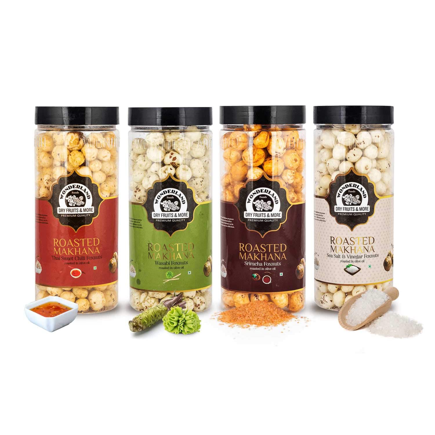 See full amazon price history chart for WONDERLAND FOODS Roasted & Flavoured Makhana (Foxnut) I Wasabi, Sriracha, Thai Sweet Chilli & Sea Salt Vinegar 100g X 4 I Foxnut 400g Jar Combo Pack WONDERLAND FOODS Roasted & Flavoured Makhana (Foxnut) I Wasabi, Sriracha, Thai Sweet Chilli & Sea Salt Vinegar 100g X 4 I Foxnut 400g Jar Combo Pack (B07NQKNQ1Y) Amazon Price History, Amazon Price Tracker