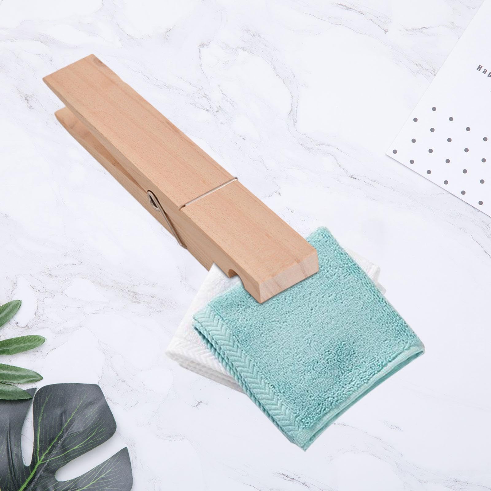 Handtuchhalter aus Holz, große Wäscheklammer, einfache Installation, praktischer Mehrzweck-Wandhandtuchhalter für Badezimmer, Schlafzimmer, Café A