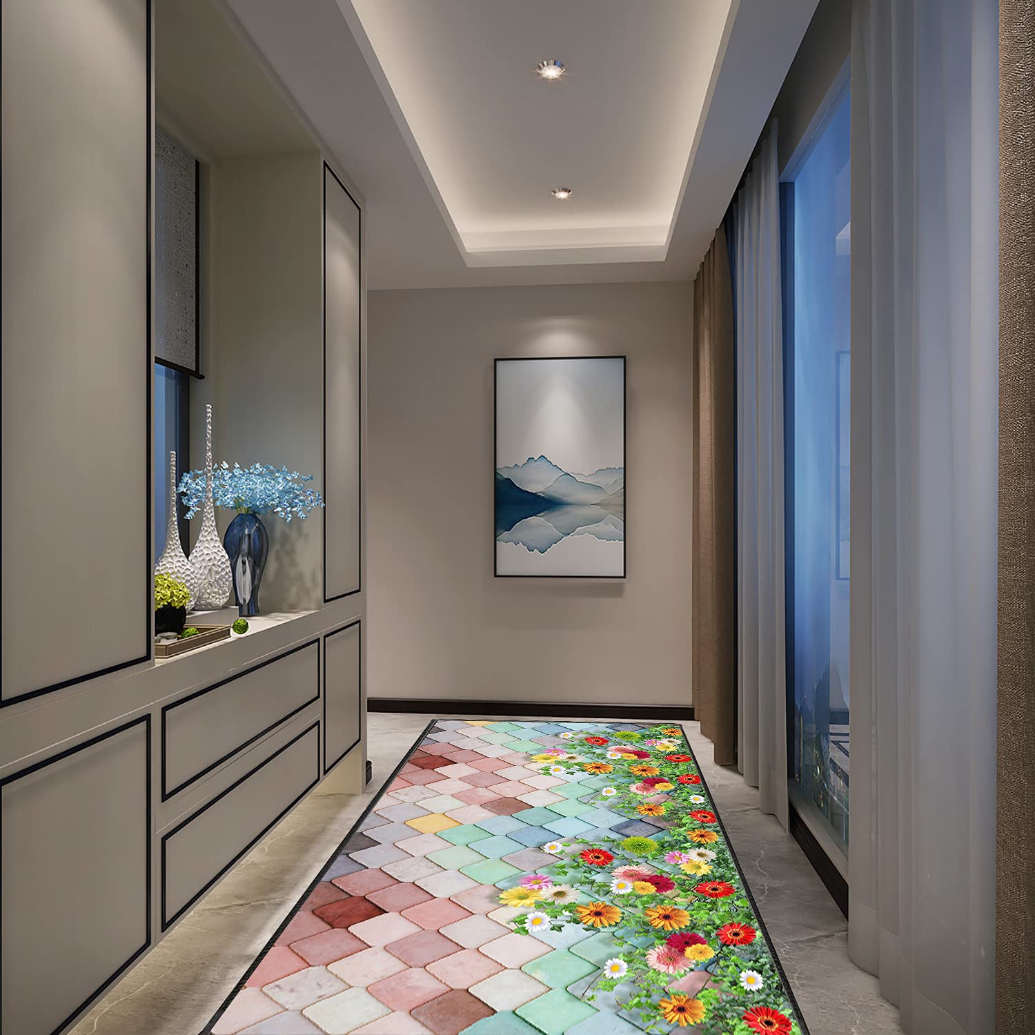 Tapis Coton Lavable Casa Service - Salle De Bain Et Cuisine 50x80cm - Antidérapant Absorbant