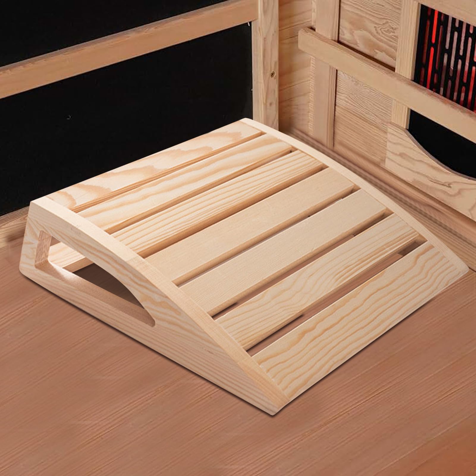 Genérico Reposacabezas De Madera para Sauna (38x31cm) - Diseño Ergonómico, Muscular Y Circulación Aire - Accesorio Sala Vapor, Relajación Profunda - Ideal Hombres/Mujeres