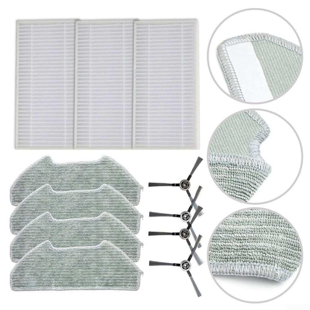 HAUINVC Replacement Kit for bObsweep Dustin/for Ultra-Vision Robot Vacuum Side Brush Filter Mop Cloth Kit Robotic Vacuum Spare