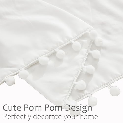 Miniatura 324 de Blue Body Pillow Cover Shabby Chic Long Pillow Case Cover Navy Blue Pom Poms Fringe Body Pillow case with Pocket Closure 20x54 inches(Body,Navy Blue)