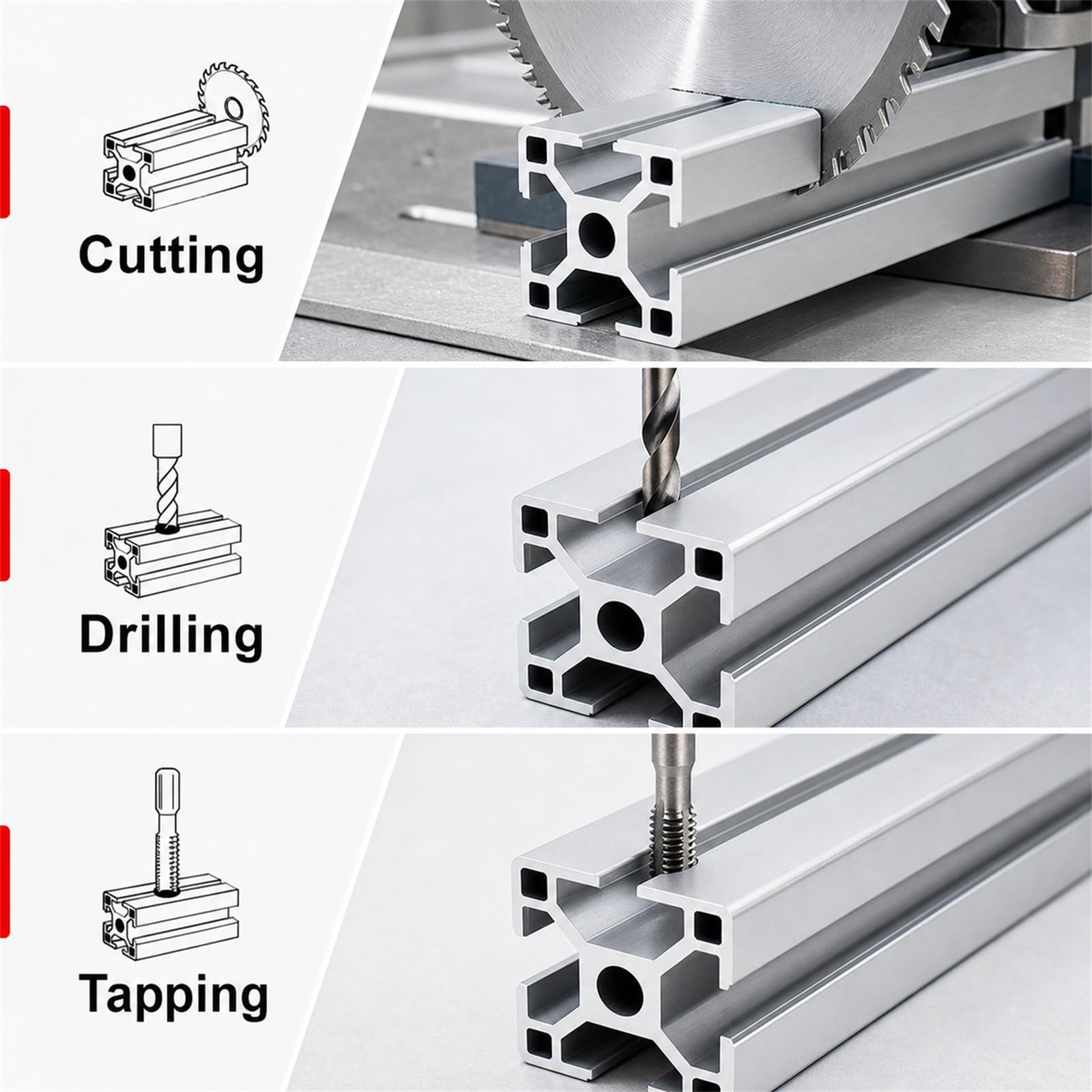 System Profile Alu,Linearschienenprofilrahmen,Aluminium Alu Profil Eloxiert,Langlebig Und Geschmeidig,Robuste Konstruktion,FüR 3D-Drucker DIY CNC-Maschinen Uzw