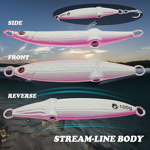 Miniatura 3 de Plantillas de pesca verticales de agua salada, cuchara de jigging vertical, señuelos de atún de pesca, señuelos artificiales de pesca para atún,