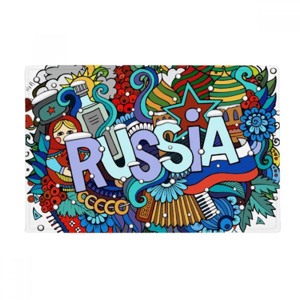 Tapis de sol Russie Hiver Accordéon multicolore 40x60cm pour maison