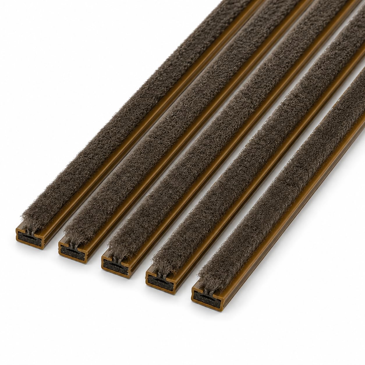 Intumescent Fire & Smoke Door Seal Strips Brown 10mm x 4mm x 1050mm โ Self Adhesive FD30 Fire Door Brush Seal โ Smoke & Fire Protection Strip for Internal Fire Doors โ 5 Pack