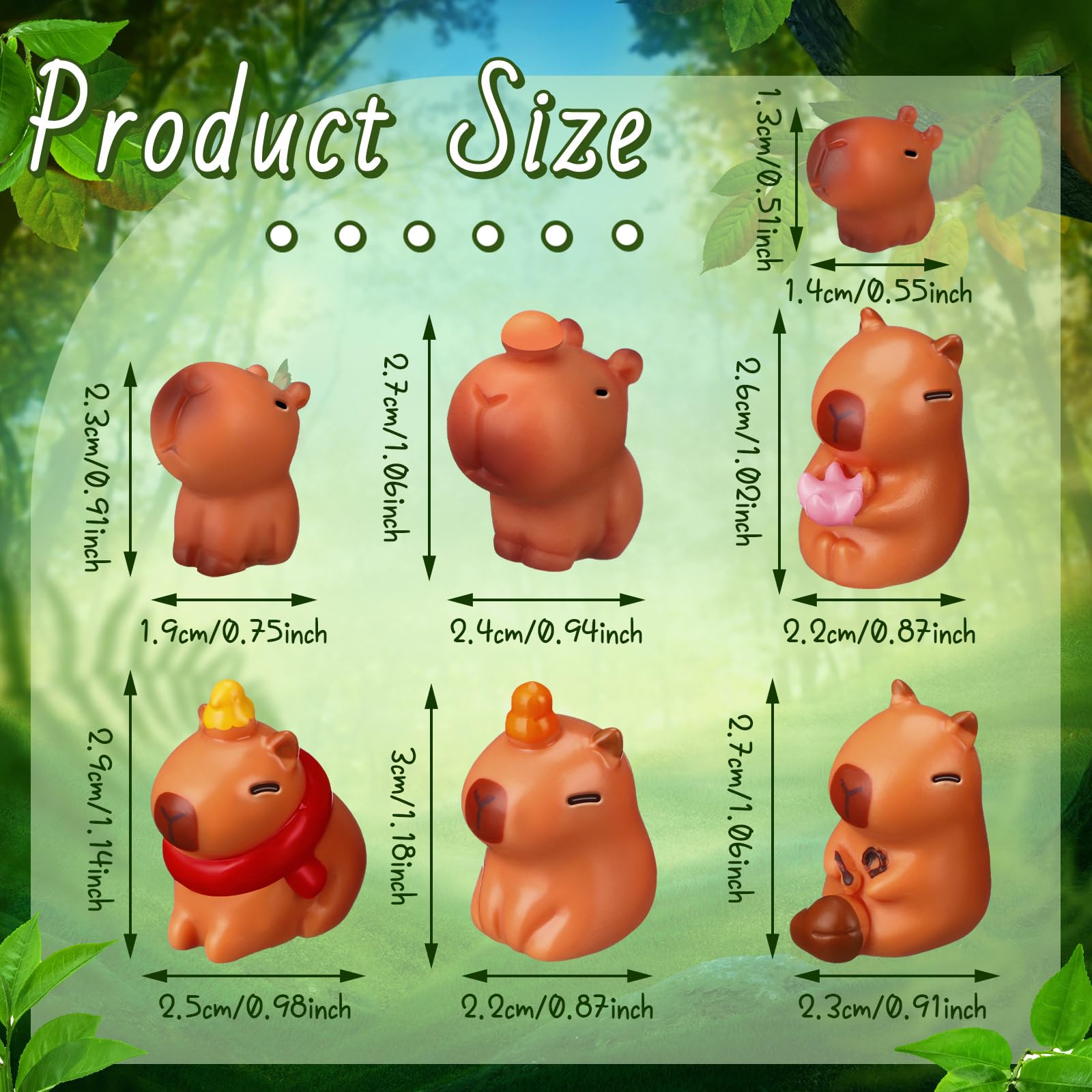 56 Capybara-Figuren Aus Harz – Niedliche Tier-Deko Für Zuhause, Büro & DIY-Projekte