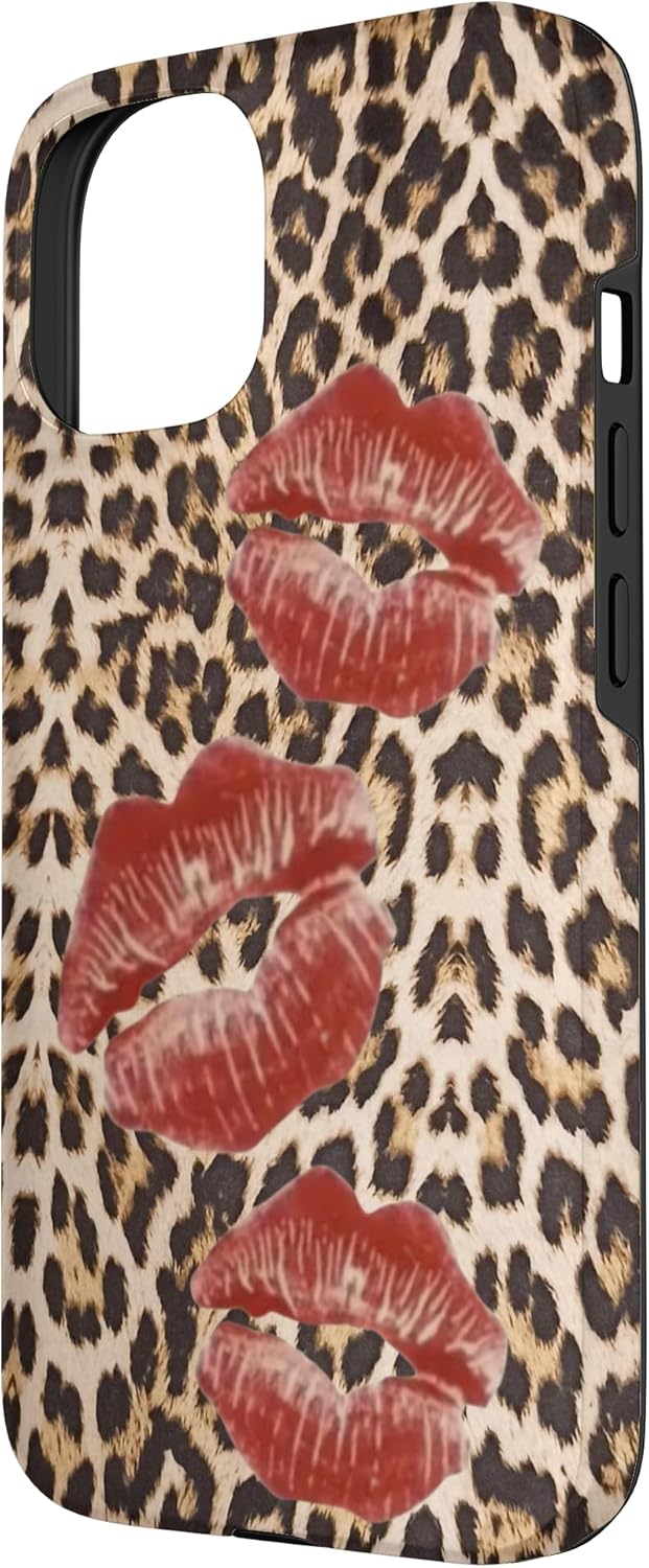 Cheetah Print kiss Case for iPhone 15