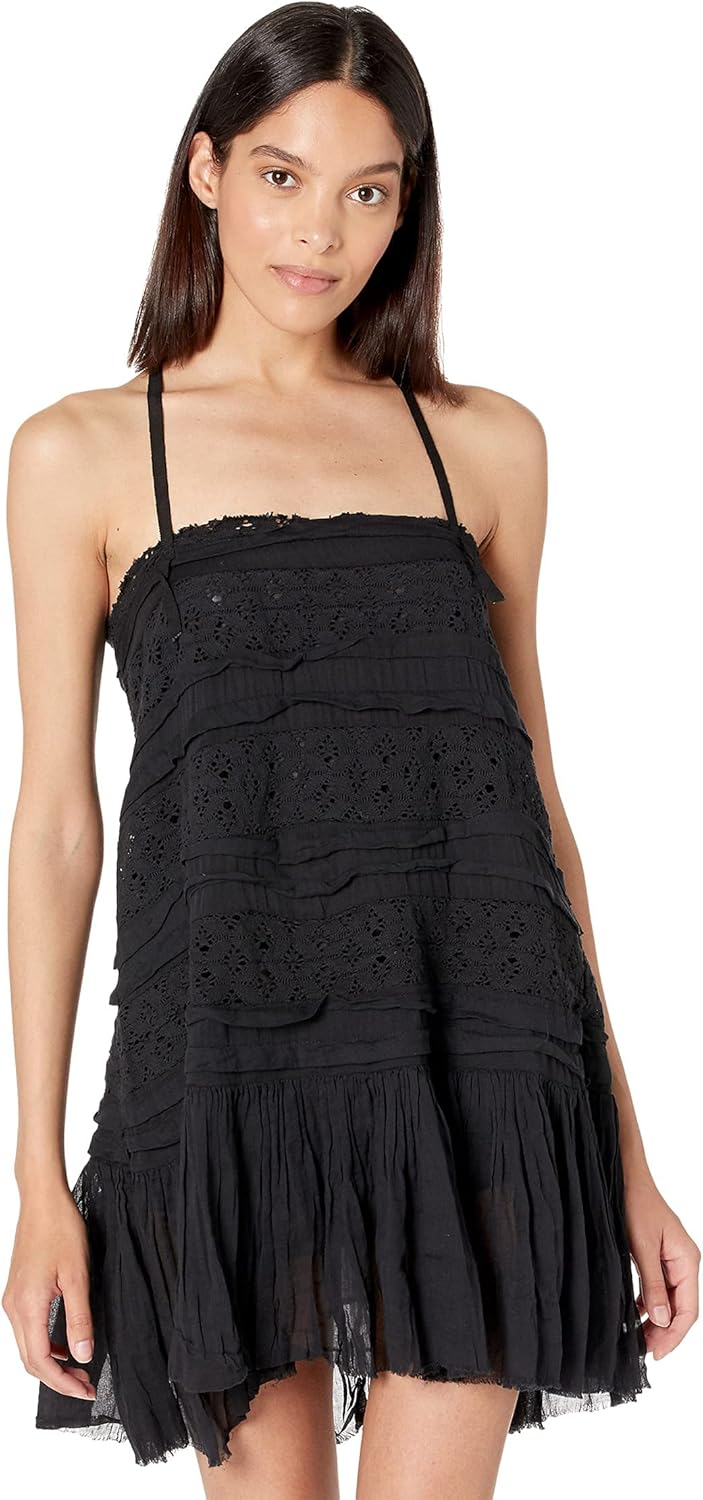Free People Shailee Slip Black SM (Women's 4-6), Small