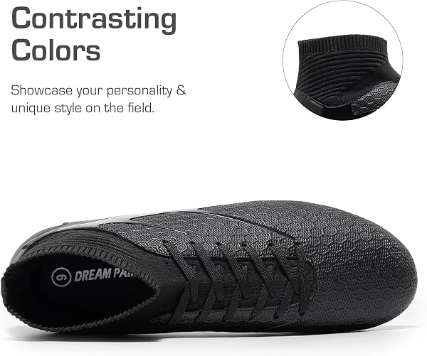 DREAM PAIRS Fußballschuhe Herren Top Professionelle Trainingsschuhe Professionelle Stollen Spikes Cleats Schnürsenkel Football Schuhe - 3