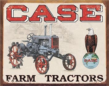 Desperate Enterprises Case Farm Tractors - CC High Clearance Tin Sign - Nostalgic Vintage Metal Wall Decor - Made in USA