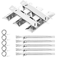 Grill Replacement Parts for Cuisinart 2556, GAS9556AS, GAS9456AS, GAS2456AS, GAS2556AS, GAS1456ASO, Grill Burner, Heat Plate Parts for Cuisinart 3-In-1 GAS9556AS 5 Burner Propane with Side Burner