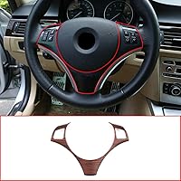 Vista 1 de 4 estilos ABS cromo para BMW E90 serie 3 2005-2012 volante de coche decoración marco ajuste accesorios (grano de madera de pino)