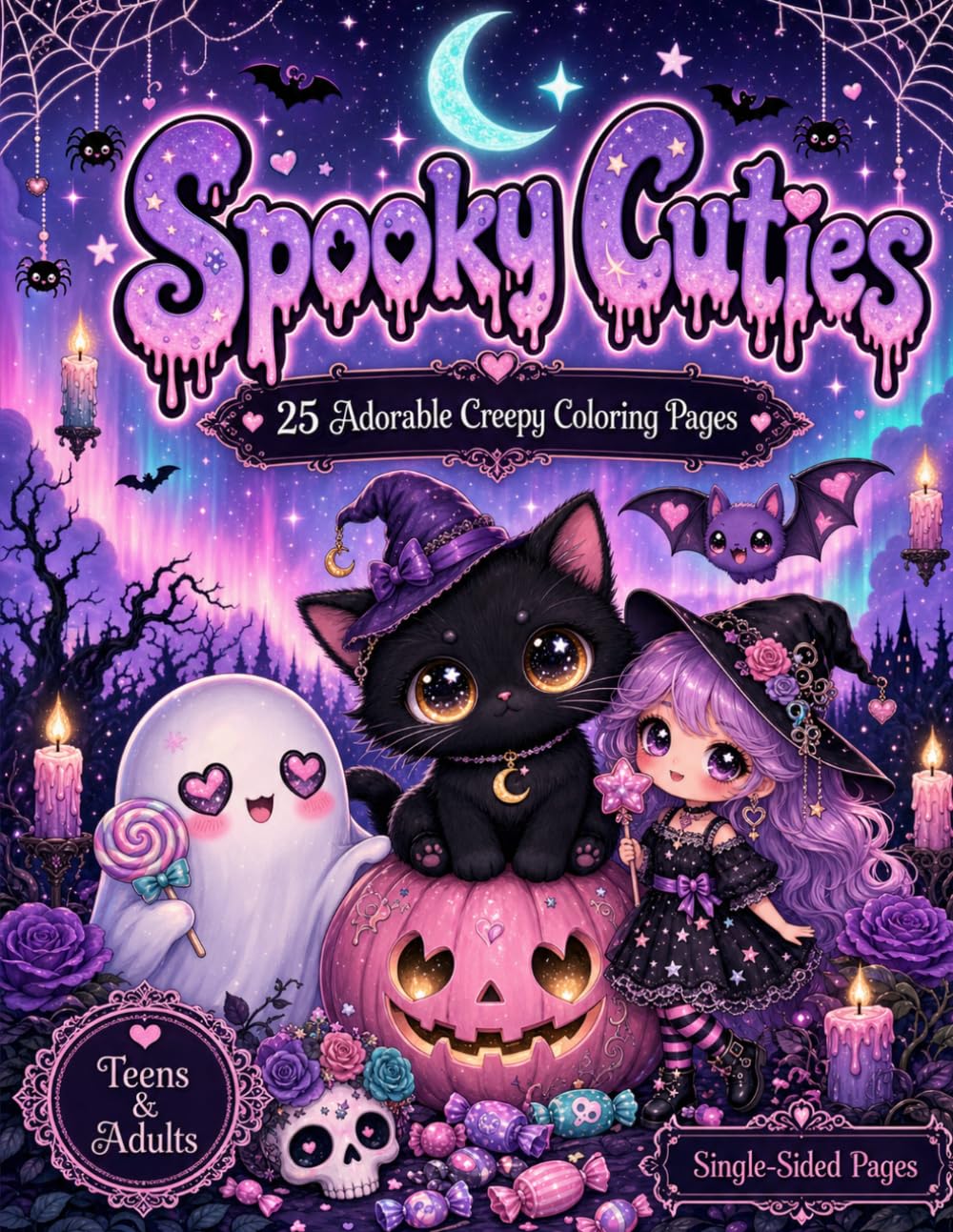 Spooky Cuties: 25 Adorable Creepy Coloring Pages