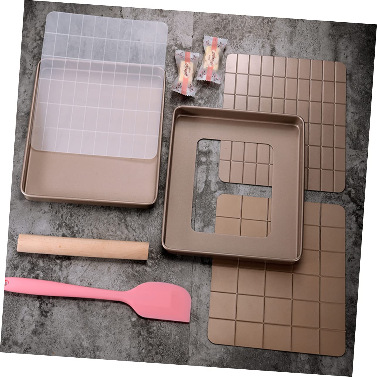 MAGICLULU Moule à Nougat Métal Fait Main Ensemble de Moules Plateaux pour Pâtisserie Accessoires de Cuisine