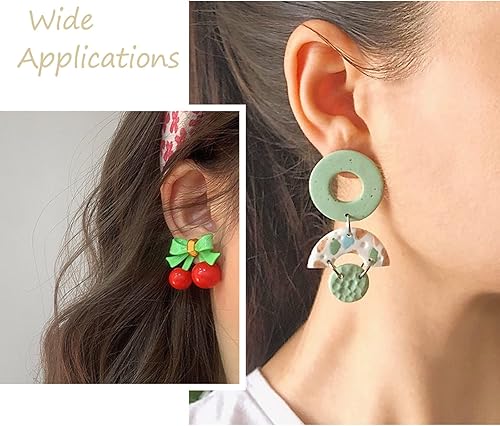 Miniatura 4 de Craftdady 400 aretes de acero inoxidable de 0.15 a 0.55 pulgadas, 8 tamaños, almohadillas planas, redondas, en blanco, para hacer joyas