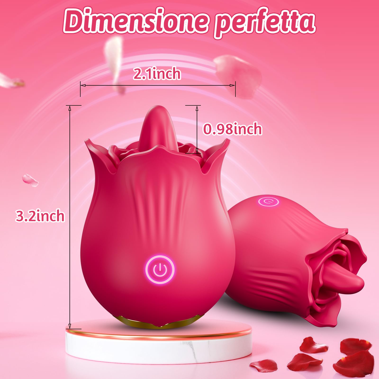 Sex Toys Vibratoreper Punto G Squirting Donna - Vibratoreper Donna a 9 Modalità di Vibrazione&Leccare la Lingua,Vibratoreper Donna Realistico per Donna Stimolatore Capezzolo&Punto G Sex To Vibratori