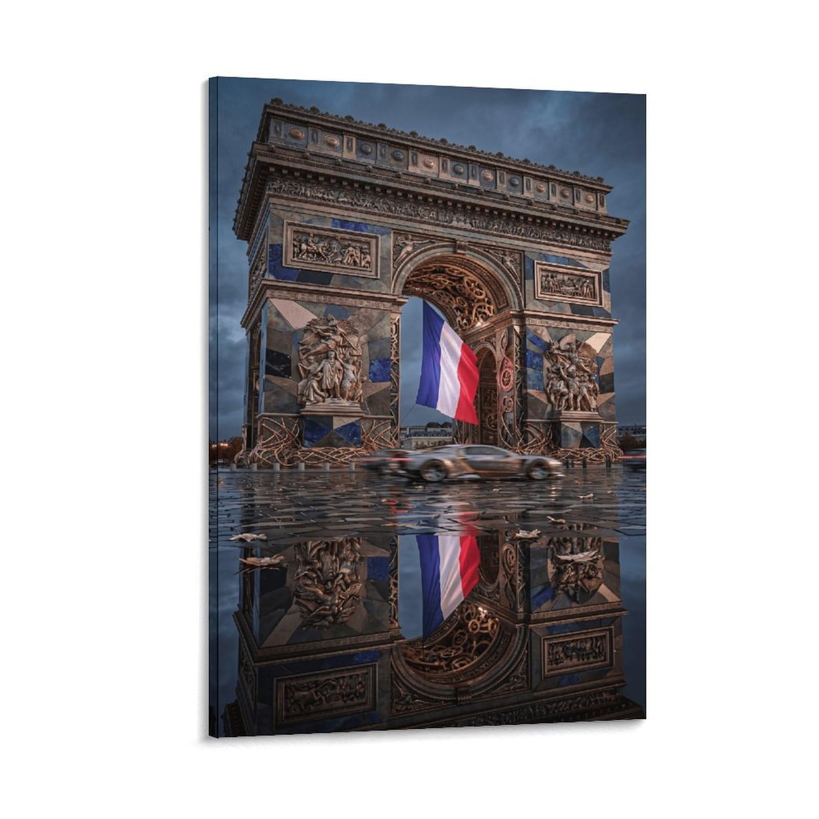XPASHIQWC Arc De Triomphe Paris Wall Decor Poster Giclee Canvas Prints Modern Wall Art Picture Wall Hanging for Bathroom Wall Decor 20x30inch(50x75cm)