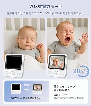 Amazon.co.jp: ZAIDER ベビーモニター モニター付き 見守りカメラ