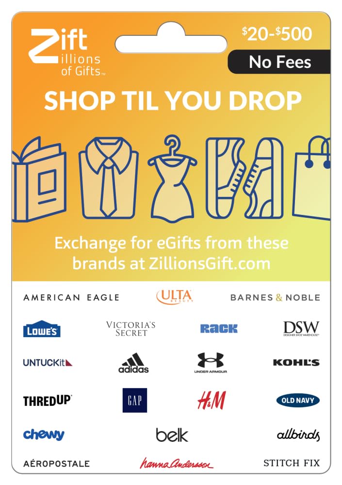 Zift Zillions Shop til You Drop Gift Card