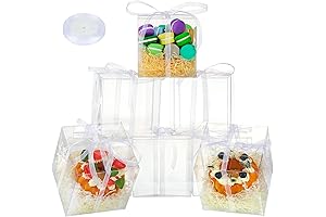 Moretoes 45pcs Clear Gift Boxes with Lids: Your Ultimate Favor Packaging Solution