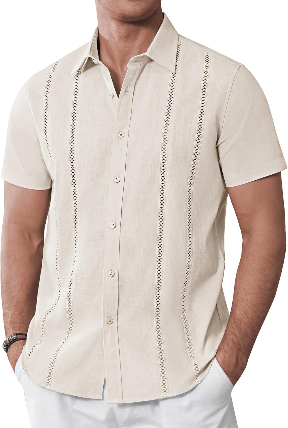 Alimens Gentle Mens Cuban Guayabera Shirts Cotton Egypt Ubuy