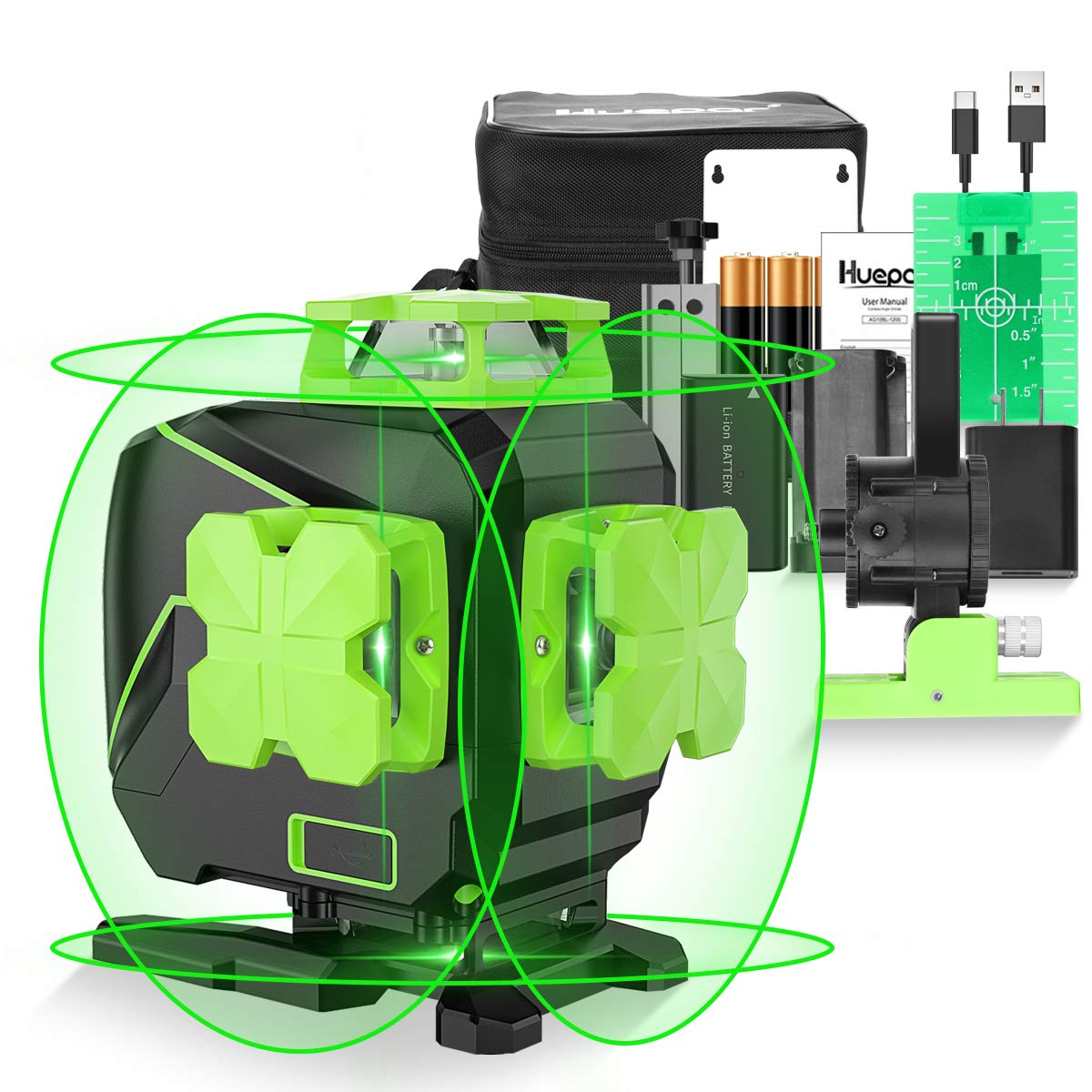 Buy Huepar 16 Lines SelfLeveling Laser Level 4 x 360°Cross Line Laser