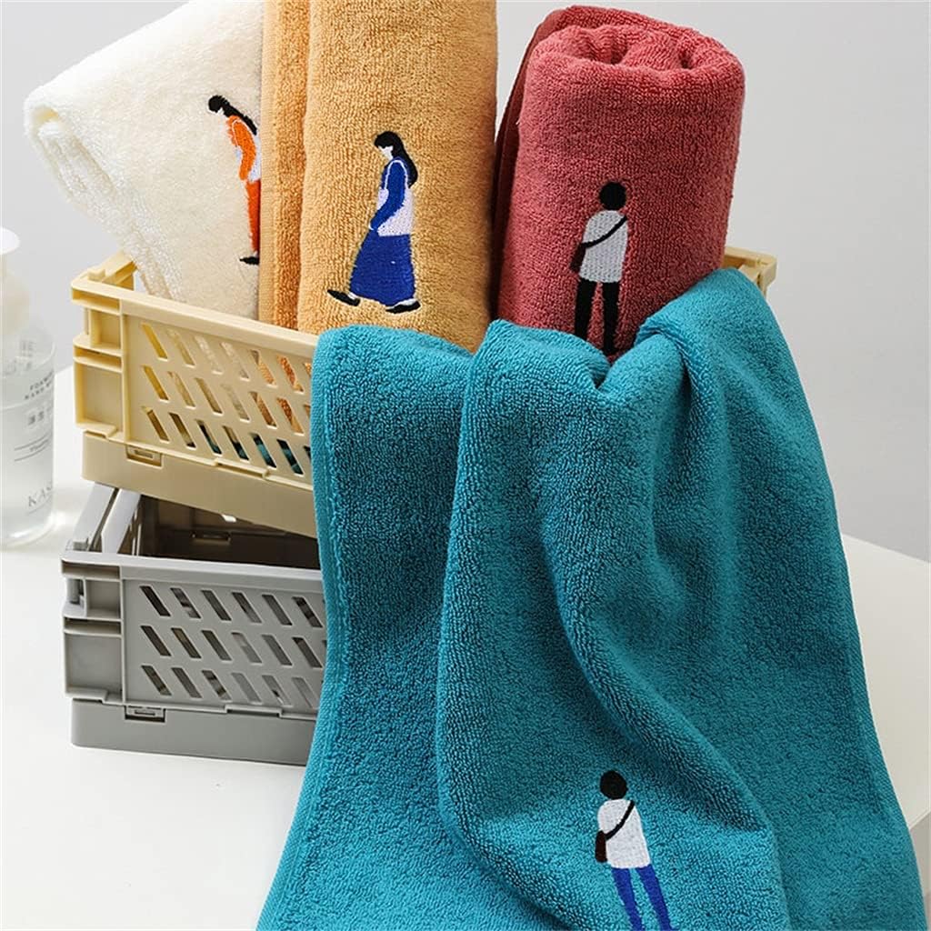Pure Cotton Towels 4 Mixed-Color Wash Face Household Female and Male Thin Couple Absorbent Towels (Color : A, Size : 75x35cm) (B 75x35cm)