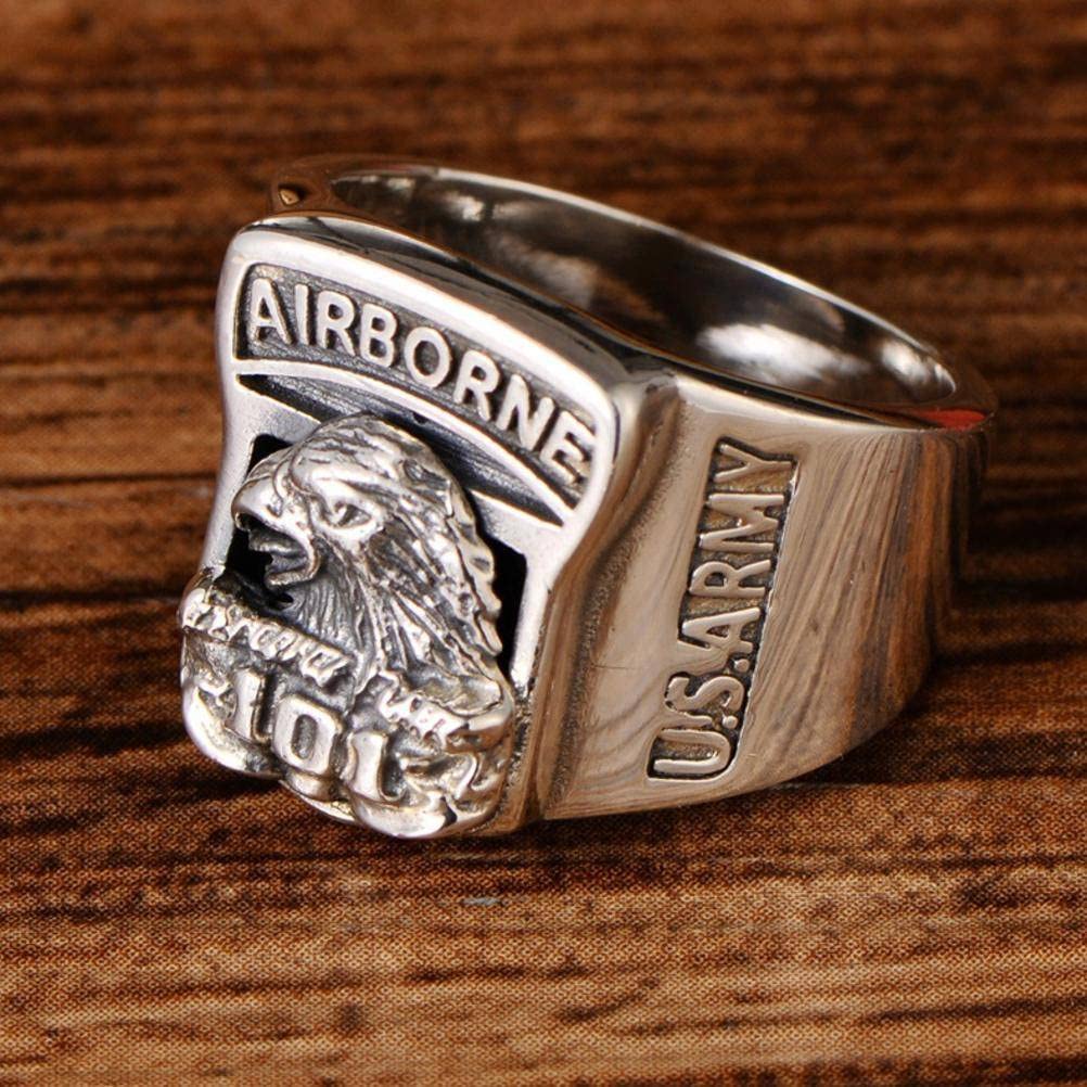 Net 925 Sterling Silver Fashion Male Eagle Ring Regalos para Lover Silver, Number 22, OZZKI, Plata, 15th