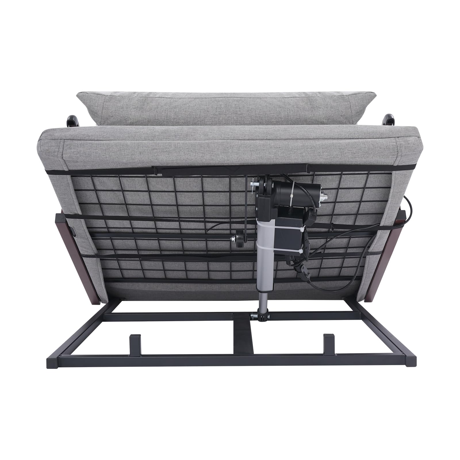 Respaldo eléctrico gris para cama elevadora, respaldo de elevación eléctrico, control remoto, para mujeres embarazadas, ancianos, 120 x 75 cm