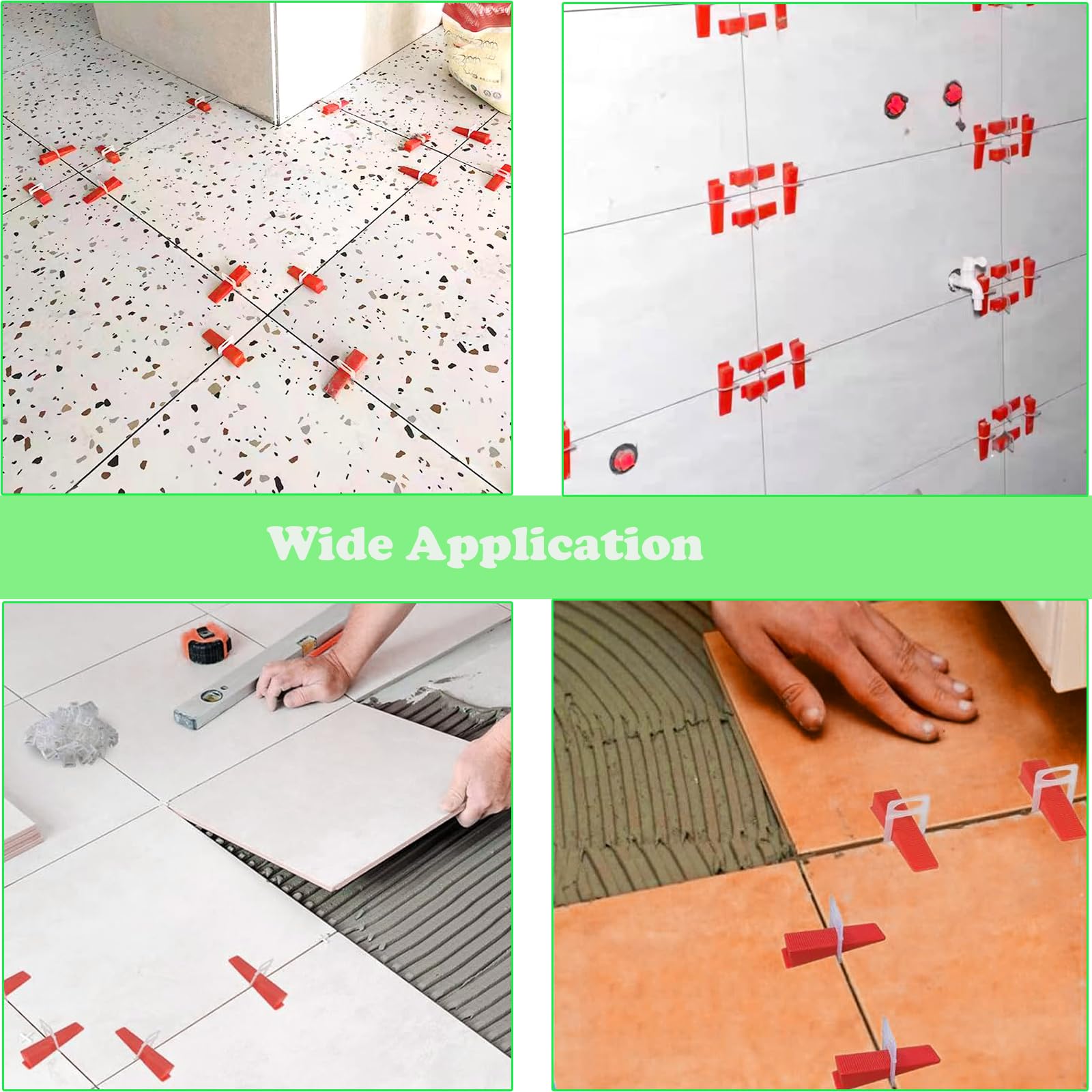 Set di 601 sistemi di livellamento per piastrelle, 3 mm – 400 linguette + 200 cunei + 1 pinza professionale – per piastrelle da parete/pavimenti, supporto per piastrelle con larghezza delle fughe