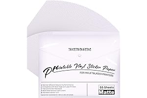 55 Pack Printable Vinyl for Inkjet Printer