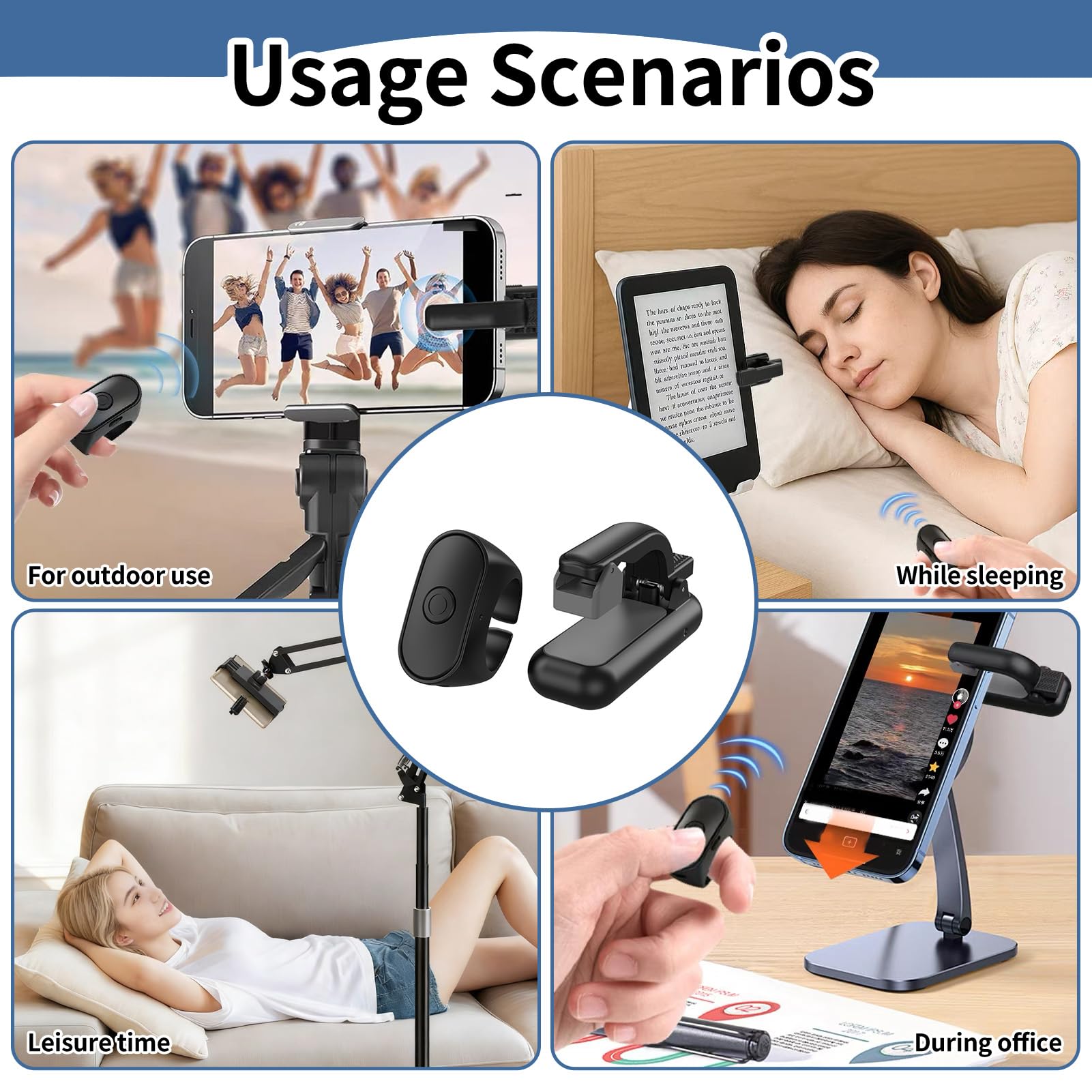 Control Remoto para Pasar Página para Lectura KO-bo Surf-Ace Cómics/Romanos IP-Hone Kin-dle Paperwhite Accesorios Scribe Oasis Pasapaginas para Distancia Ficción Cómic Fotografía — view 6
