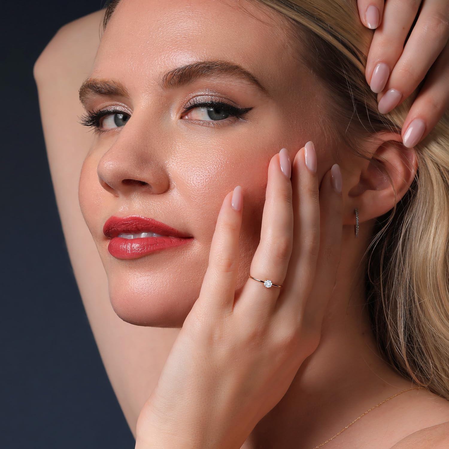 Gem Stone King 10K Yellow Gold Gemstone Birthstone Solitaire Engagement Ring | Round 3.5MM | Wedding Anniversary Promise Gold Ring For Women | Available In Size 5, 6, 7, 8, 9 - Image 4