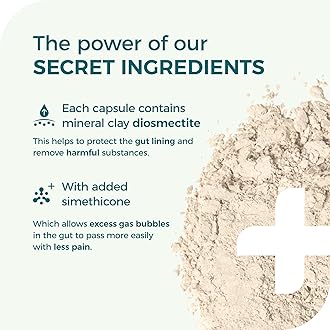 Doctor Gut Bloating Relief Capsules, 30 Caps - Stomach Pain Relief, Bloating Relief, Trapped Wind & Gas Relief - Drug-Free, Natural Clay, Expels Harmful Causes of Gas & Flatulence