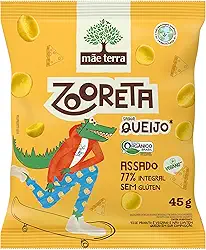 Mãe Terra Salgadinho de Milho e Arroz Integral Orgânico Queijo Zooreta Pacote 45g