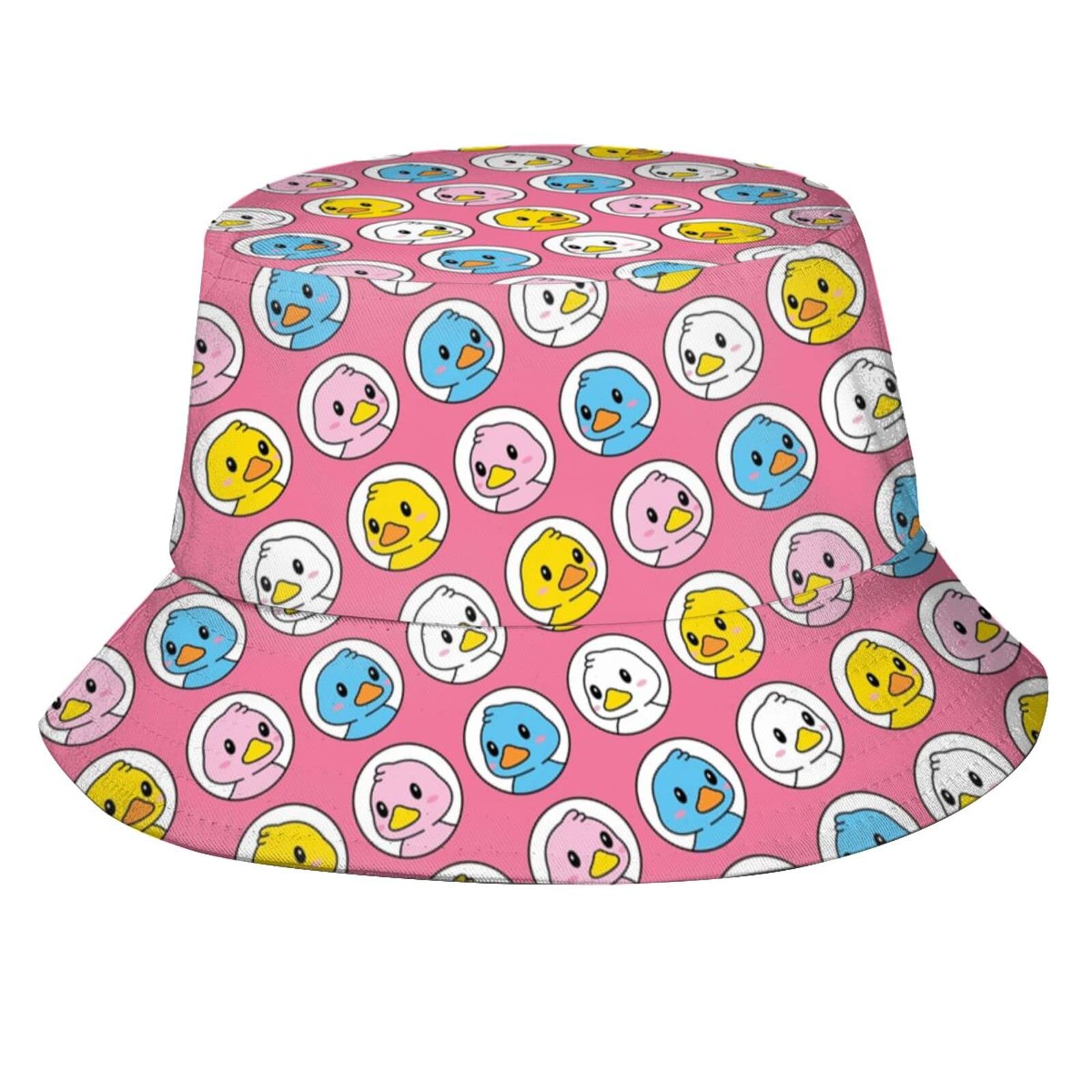 Funny Duck Bucket Hat Fisherman Hat Beach Travel Sun Hat Outdoor Cap for Unisex Men Women