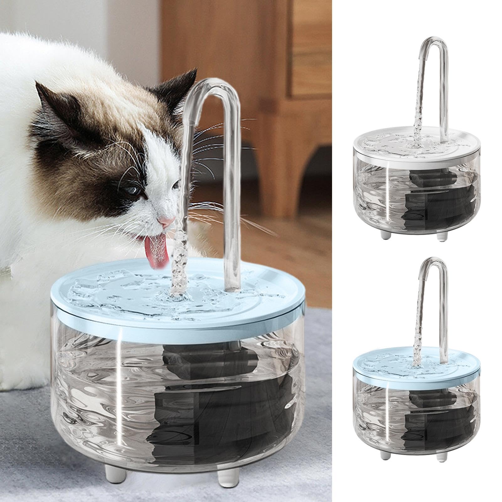 Fuente de agua para gatos, cuenco de agua para gatos, filtración de