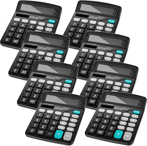 Calculadoras de escritorio de 12 dígitos, calculadora de energía solar dual de 12 dígitos, calculadoras básicas de oficina de mano con pantalla LCD