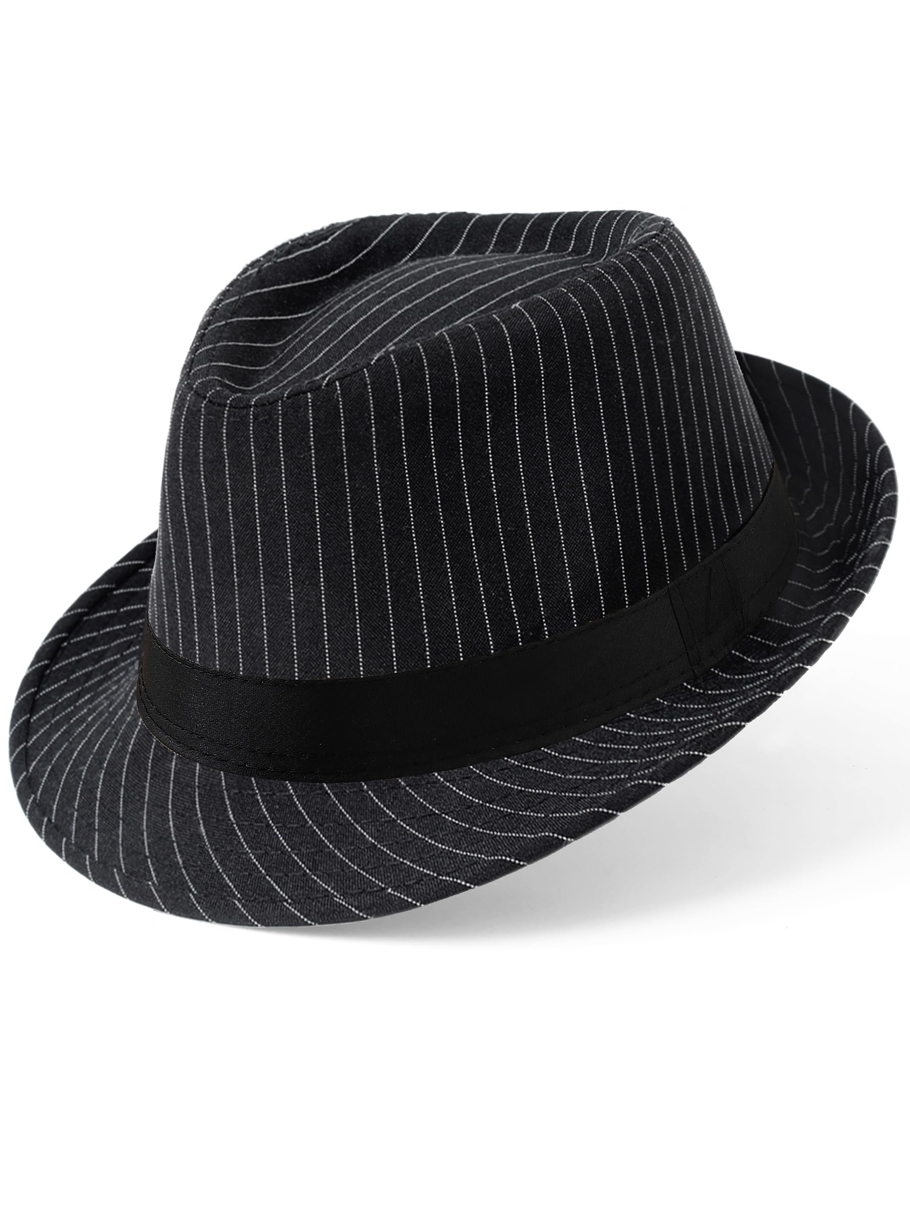 BABEYOND Men's 1920s Short Brim Trilby Fedora Hat