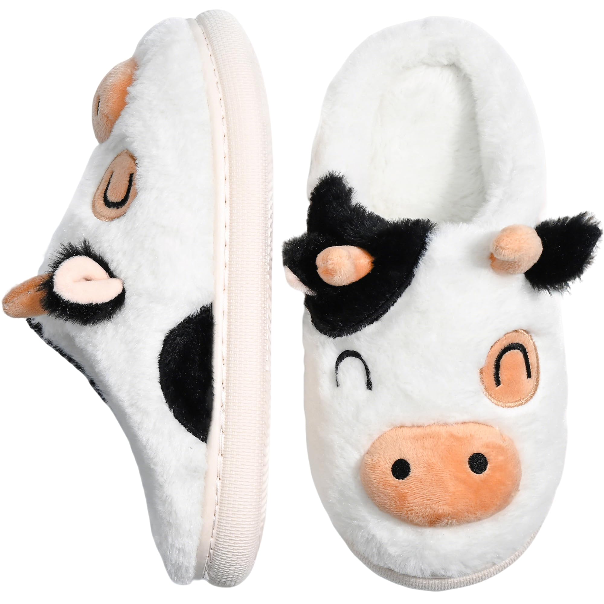 Cute Animal Slippers for Women - Fuzzy Plush Memory Foam Indoor, Machine Washable Cozy House Shoes